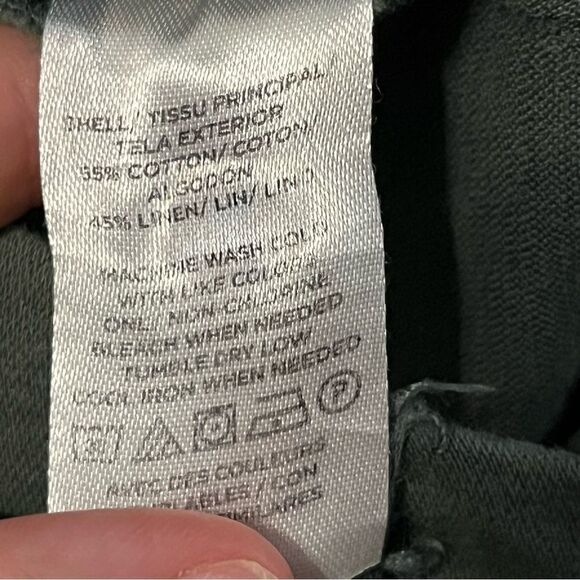 Women's Loft Olive Green Wide Leg Cropped Pants - Picture 8 of 9